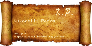 Kukorelli Petra névjegykártya
