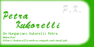 petra kukorelli business card